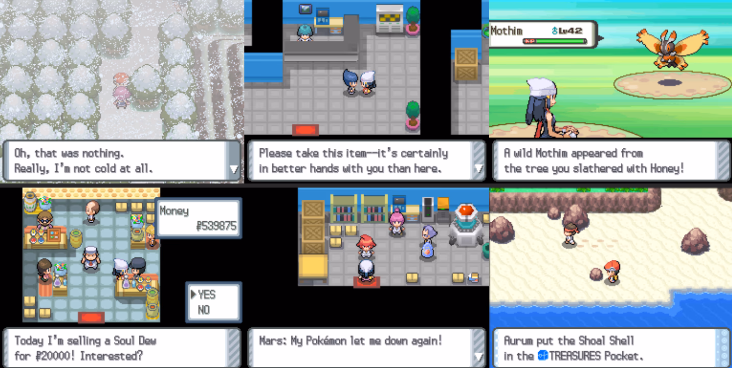 Pokémon Timeless Diamond & Spaceless Pearl (NDS) Gameplay Screenshot 4 - Gohan's Tips