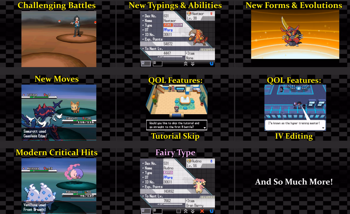 Pokémon VANTA Black (NDS) Gameplay Screenshot 2 - Gohan's Tips