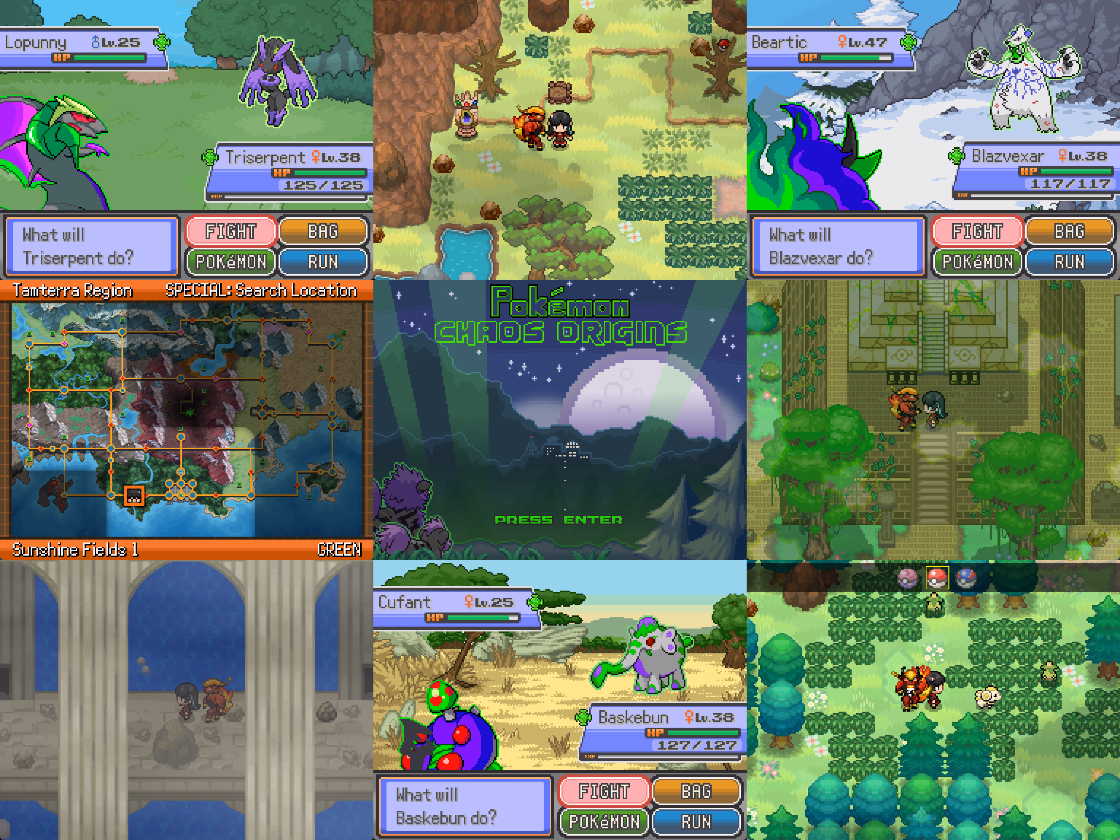 Pokémon Chaos Origins (RPGXP) Gameplay Screenshot 2 - Gohan's Tips