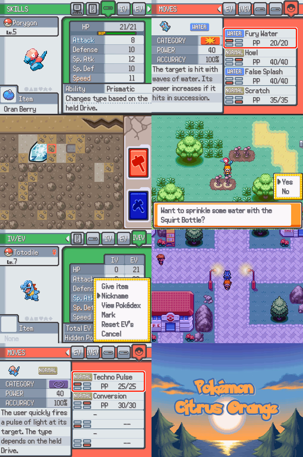 Pokémon Citrus Orange (RPGXP) Gameplay Screenshot 1 - Gohan's Tips