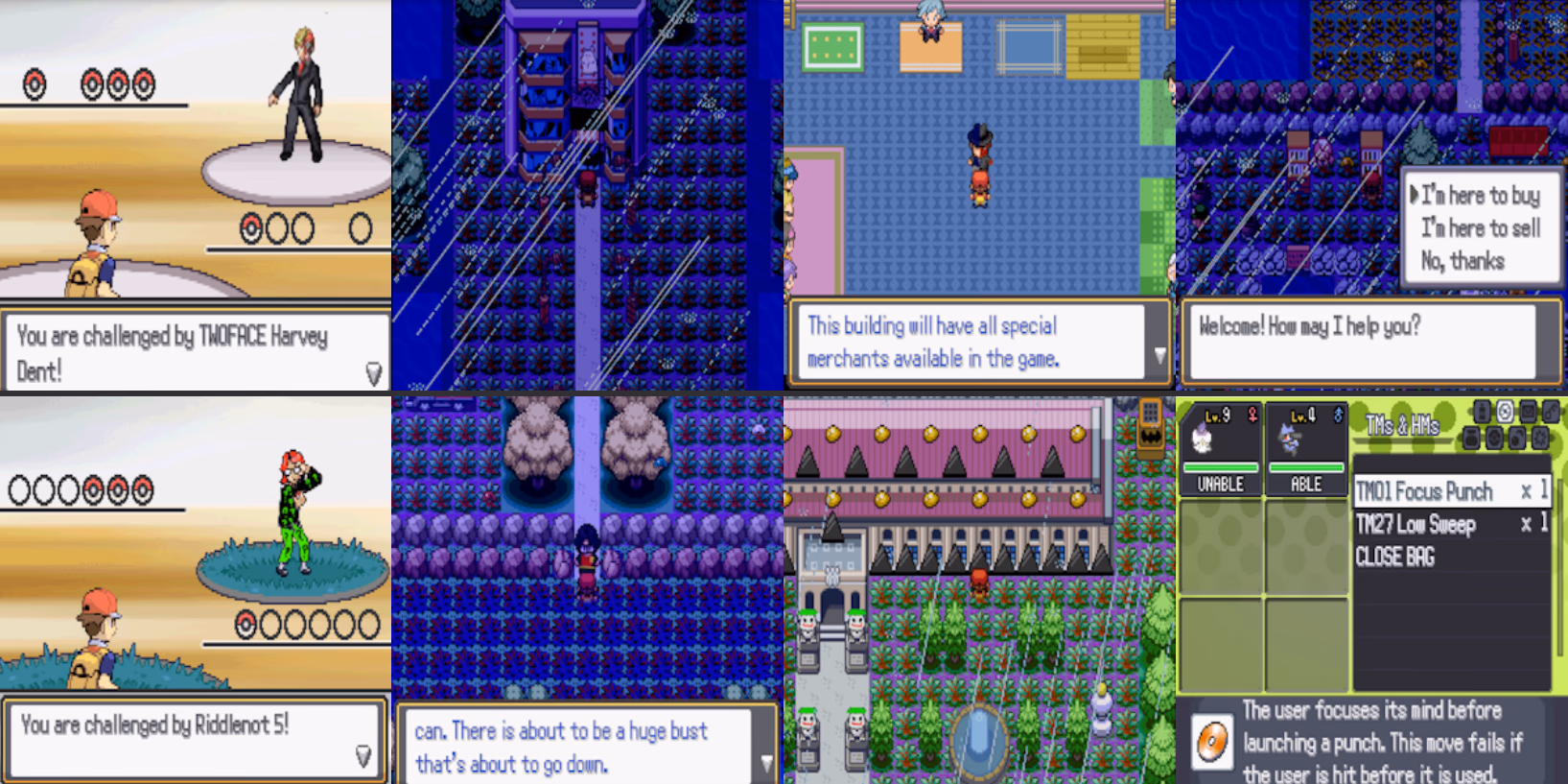 Pokémon Dark Knight (RPGXP) Gameplay Screenshot 2 - Gohan's Tips