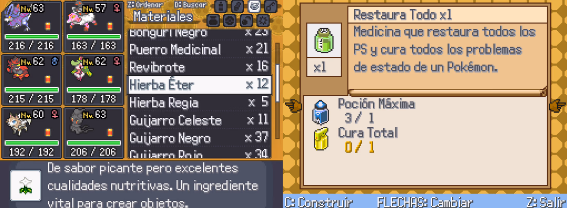 Pokémon Iliad (RPGXP) Gameplay Screenshot 3 - Gohan's Tips