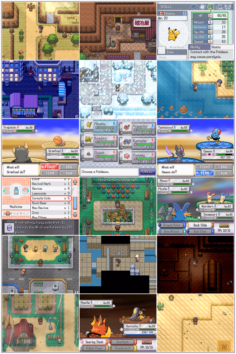 Pokémon Infinity (RPGXP) Gameplay Screenshot 1 - Gohan's Tips