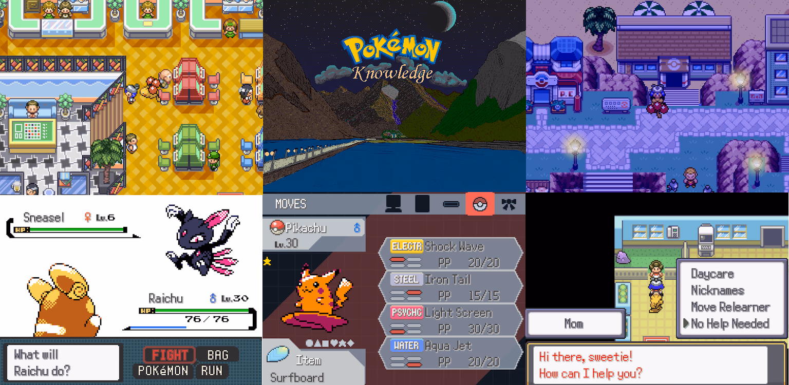 Pokémon Knowledge (RPGXP) Gameplay Screenshot 1 - Gohan's Tips
