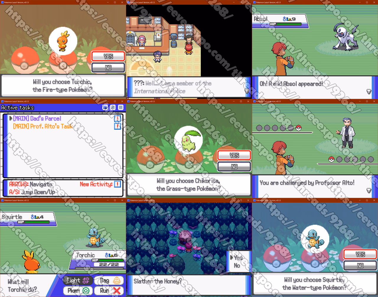 Pokémon Lazuli (RPGXP) Gameplay Screenshot 2 - Gohan's Tips