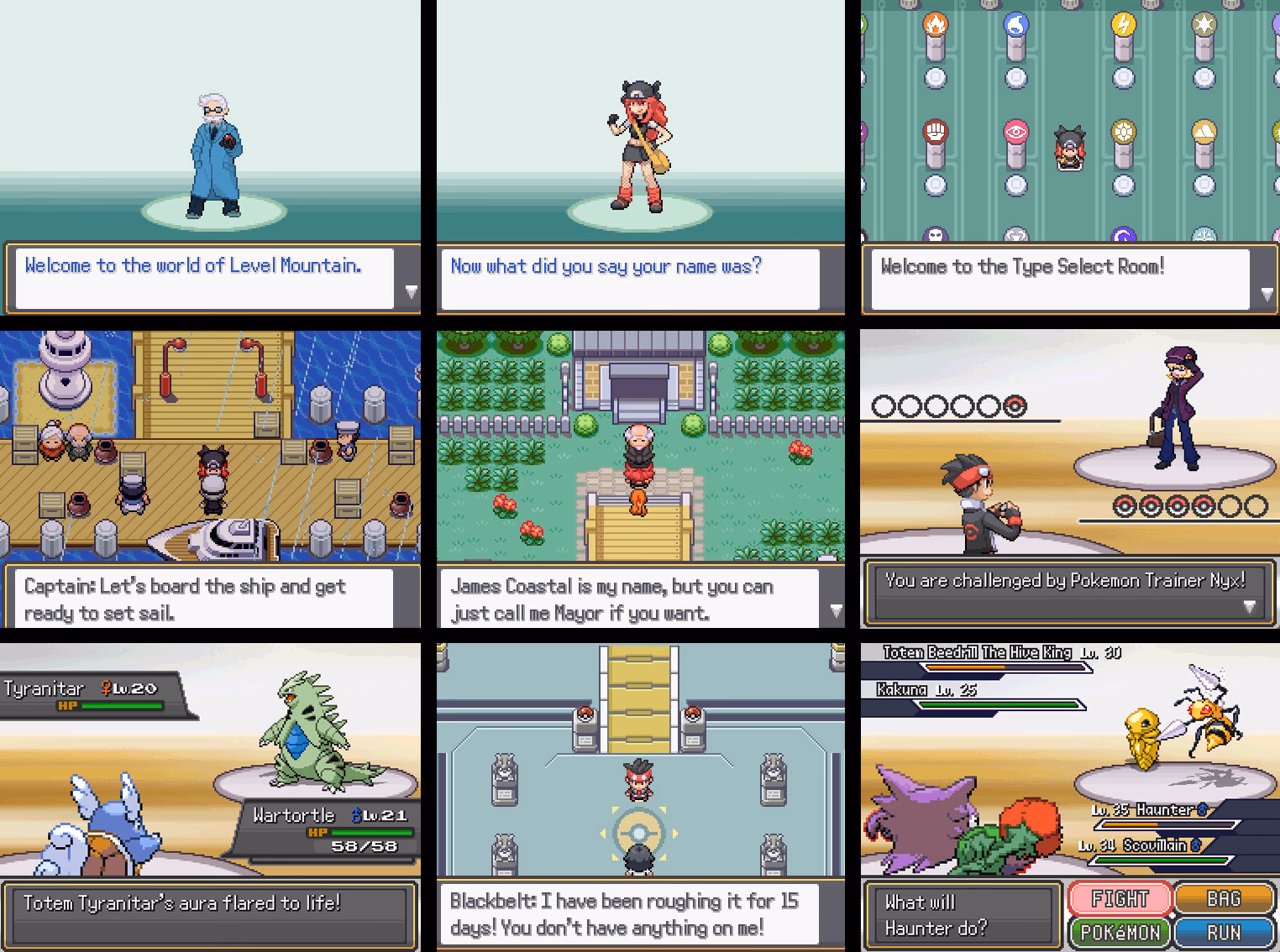 Pokémon Level Mountain (RPGXP) Gameplay Screenshot 1 - Gohan's Tips