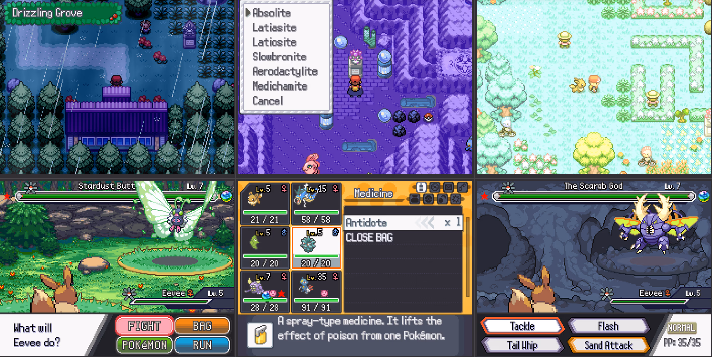 Pokémon Pokémortals Debug Edition (RPGXP) Gameplay Screenshot 2 - Gohan's Tips
